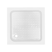 Душовий піддон Kapielka ST80x80х14 низький, квадратний, діаметр зливу 52 мм Lidz