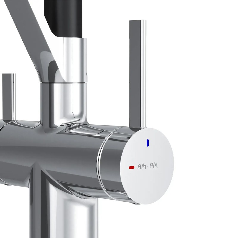 F8F07802 Func, Змішувач для кухні з каналом для питної води і гнучким виливом, хром,чорн (1 сорт) AM.PM фото 4