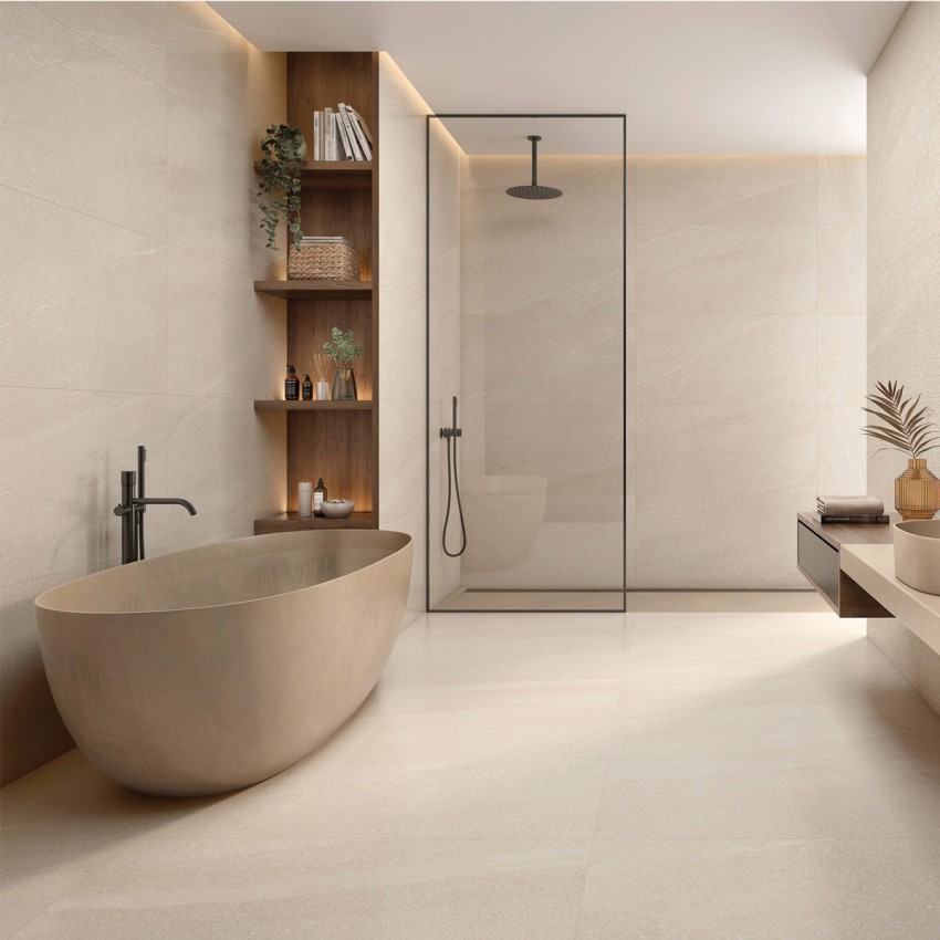 VICTORIAN STONE CREAM AGED RECT (1 сорт) CERAMICA DESEO