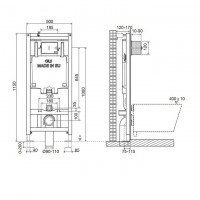 890827 OLI80 Інсталяція механічна+ клавішею Narrow, хром (1 сорт) OLI фото 1