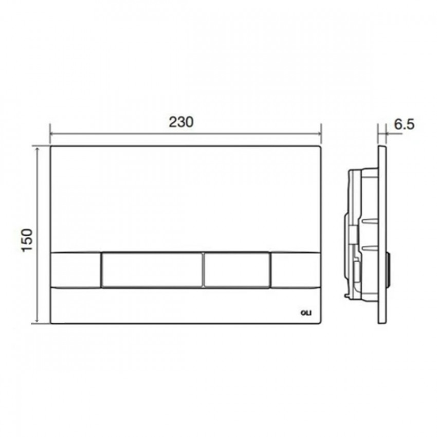 890827 OLI80 Інсталяція механічна+ клавішею Narrow, хром (1 сорт) OLI фото 2