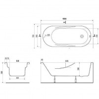 MITO RED Ванна прямокутна 150х70+ніжки S906-001 (1 сорт) CERSANIT-С Україна фото 3