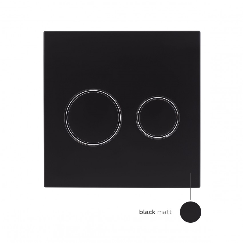 Клавіша змиву Nest UNI 190x190x13 мм, Matt Black, кругла QT0211P01V1178MB Qtap QTAP фото 3