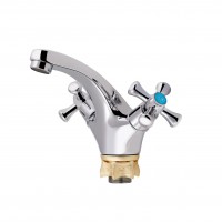 Змішувач для раковини Lamb 161F, Chrome двовентильний LDLAM161FCRM35446 Lidz LIDZ фото 2