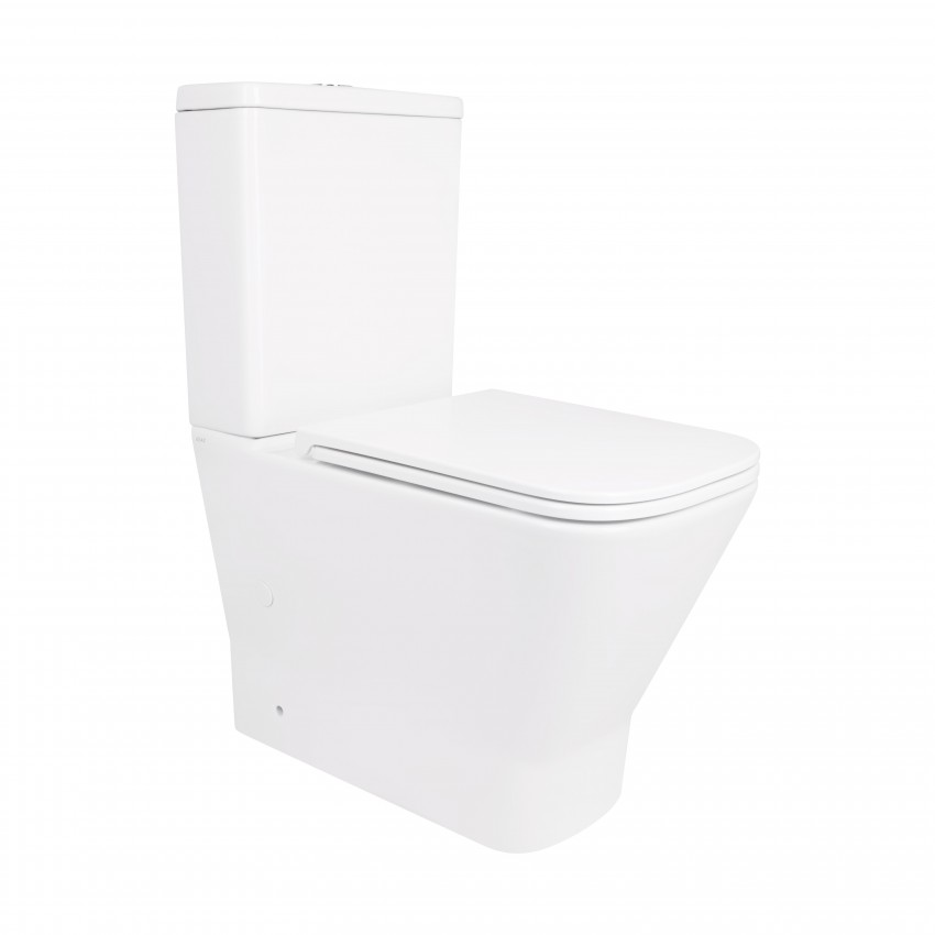 Унітаз підлоговий Cardinal Ultra Quiet 620x365x805 мм, White, з сидінням Slim Duroplast/ Soft-close/ Quick Release QT04222168AUQ3W Qtap QTAP
