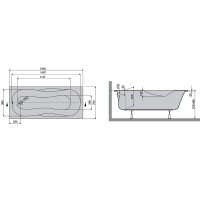 LIF16070 Life Ванна 160x70 см + ніжки, біла (1 сорт) DEVIT фото 1
