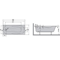 LIF15070 Life Ванна 150x70 см + ніжки, біла (1 сорт) DEVIT фото 2
