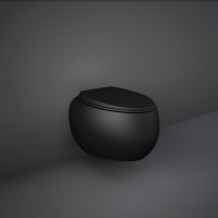 CLOSC3901504 Кришка д/унітазу CLOUD Duroplast, SLIM, Soft Close, чорний матовий (1 сорт) RAK Ceramics фото 1