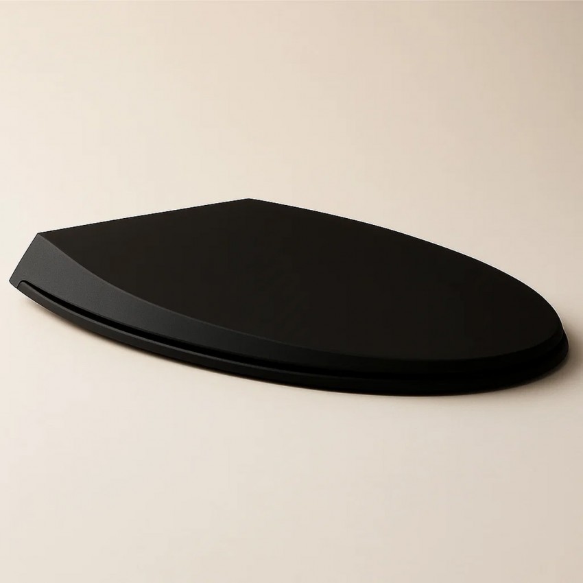 CLOSC3901504 Кришка д/унітазу CLOUD Duroplast, SLIM, Soft Close, чорний матовий (1 сорт) RAK Ceramics фото 2