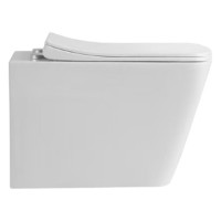 HT-1014C-WHT007 AQUAMOD Унітаз підвісний безобідковий з турбозмивом з кришкою quick-fix, soft-close (1 сорт) DEVIT фото 2