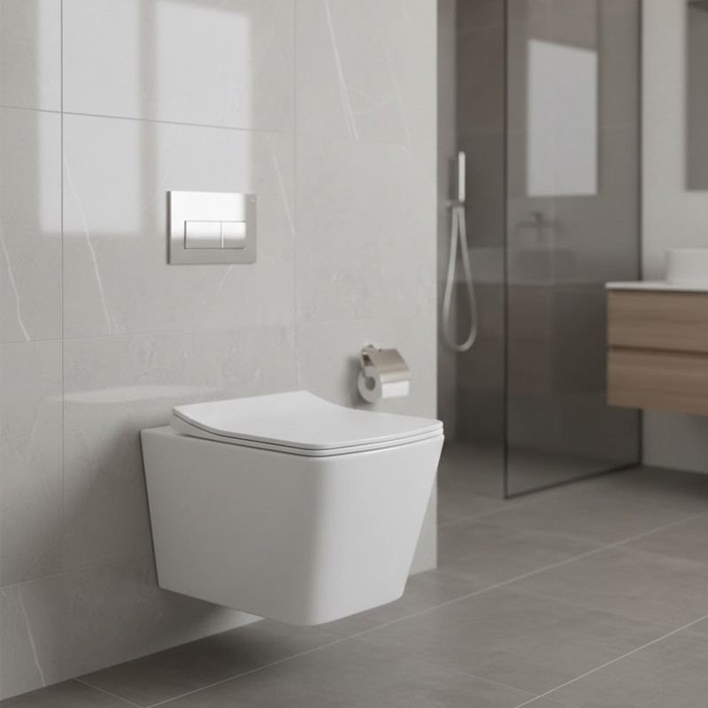 HT-1014C-WHT007 AQUAMOD Унітаз підвісний безобідковий з турбозмивом з кришкою quick-fix, soft-close (1 сорт) DEVIT фото 4