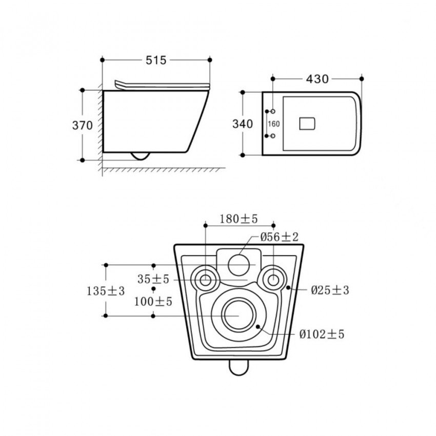 HT-1014C-WHT007 AQUAMOD Унітаз підвісний безобідковий з турбозмивом з кришкою quick-fix, soft-close (1 сорт) DEVIT фото 3