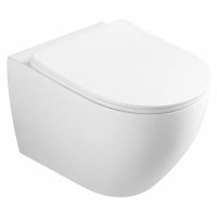 HT-1014C-WHT008 AQUAMOD Унітаз підвісний безобідковий з турбозмивом з кришкою quick-fix, soft-close (1 сорт) DEVIT