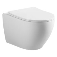 HT-1014C-WHT008 AQUAMOD Унітаз підвісний безобідковий з турбозмивом з кришкою quick-fix, soft-close (1 сорт) DEVIT фото 1