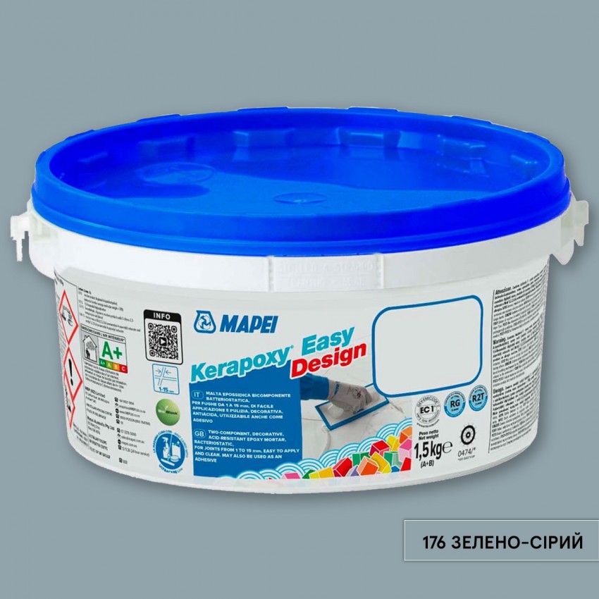 Клей-зат Kerapoxy Easy Design 0176/1,5кг (1 сорт) MAPEI