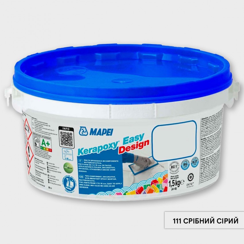 Клей-зат Kerapoxy Easy Design 0111/1,5кг (1 сорт) MAPEI