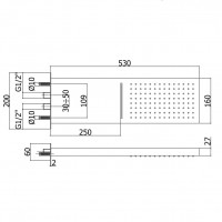 ZSOF099CR  CASCADE   Верхній душ, 2 режими, хром (1 сорт) Paffoni фото 1