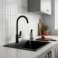 5521031B Life Змішувач д/кухні, чорний мат (1 сорт) DEVIT фото 2