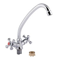 Змішувач для кухні Lamb 271F, Chrome двовентильний LDLAM271FCRM21889 Lidz LIDZ фото 2