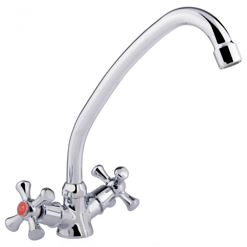 Змішувач для кухні Lamb 271F, Chrome двовентильний LDLAM271FCRM21889 Lidz LIDZ