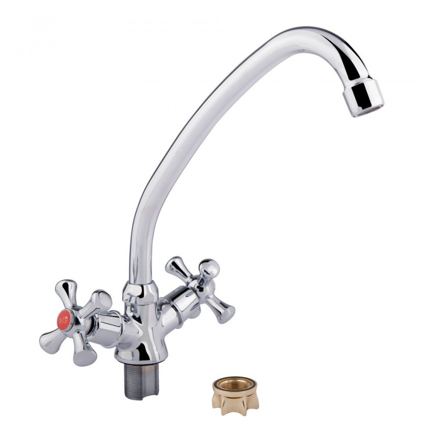 Змішувач для кухні Lamb 271F, Chrome двовентильний LDLAM271FCRM21889 Lidz LIDZ фото 2