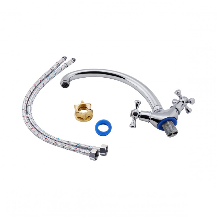 Змішувач для кухні Lamb 273F, Chrome двовентильний LDLAM273FCRM21890 Lidz LIDZ фото 3