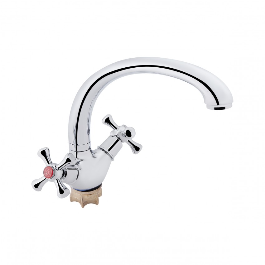 Змішувач для кухні Lamb 273F, Chrome двовентильний LDLAM273FCRM21890 Lidz LIDZ