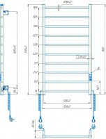 Електрична рушникосушарка HF Leeds  970x530 чорний мат MARIO фото 4