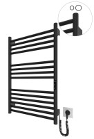 Електрична рушникосушарка HF Greenwich  770х530 чорний мат MARIO