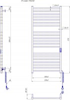 Електрична рушникосушарка HF London 1170х530 чорний мат MARIO фото 4