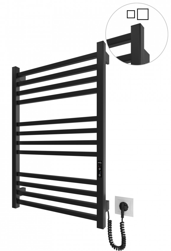 Електрична рушникосушарка HF London  770х530 чорний мат MARIO