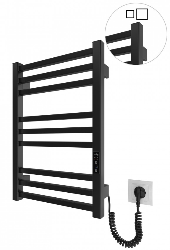 Електрична рушникосушарка HF London  570х430 чорний мат MARIO