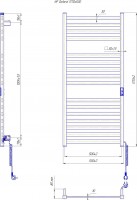 Електрична рушникосушарка HF Oxford 1170х530 чорний мат MARIO фото 4