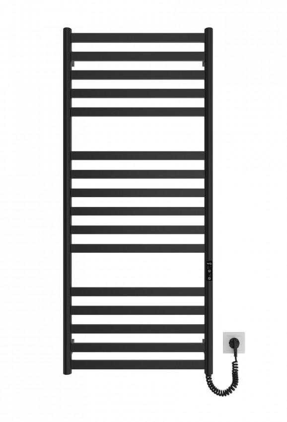 Електрична рушникосушарка HF York 1170х530 чорний мат MARIO фото 1