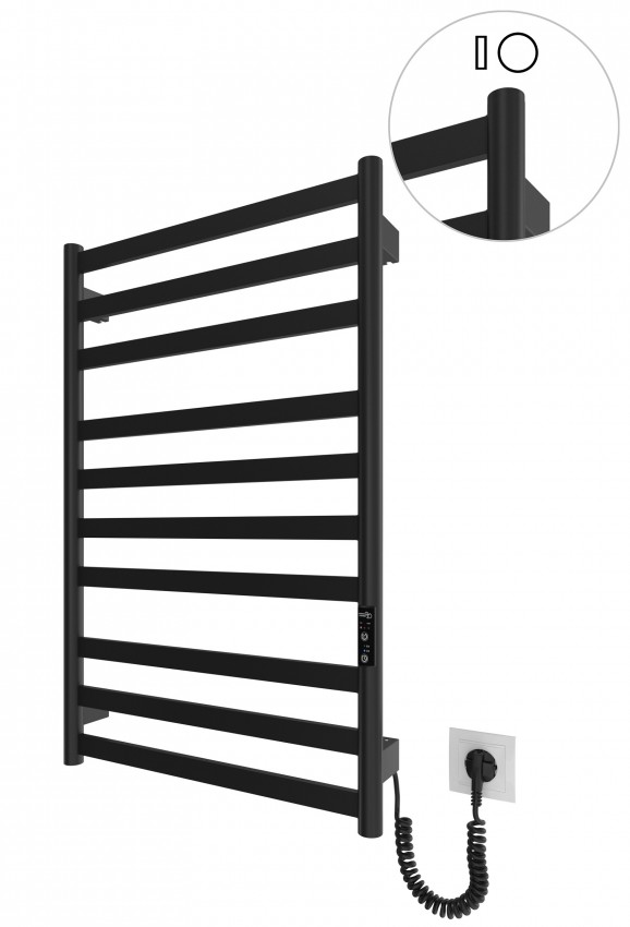 Електрична рушникосушарка HF York  770х530 чорний мат MARIO