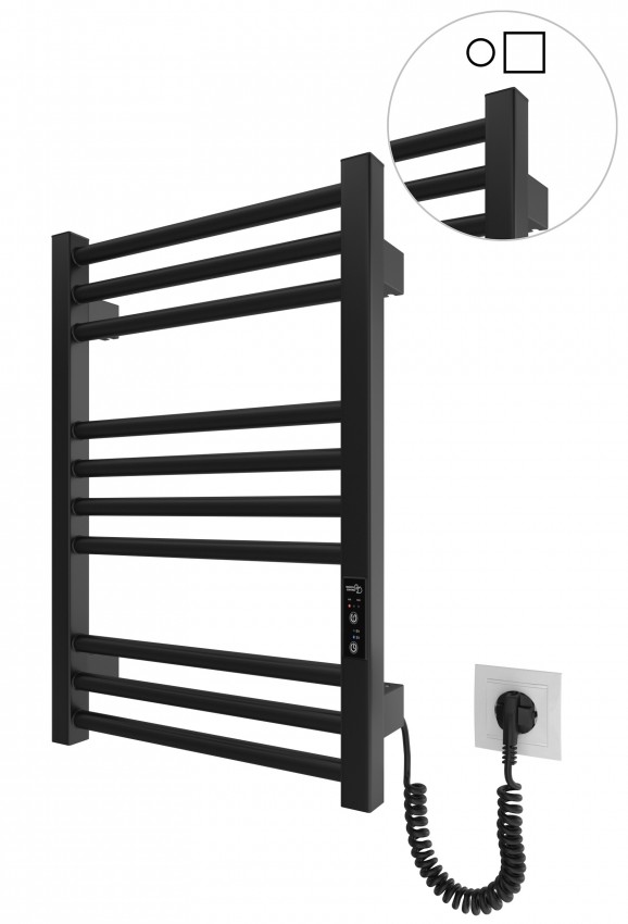 Електрична рушникосушарка HF Derby  570х430 чорний мат MARIO