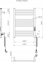 Електрична рушникосушарка HF Derby  570х430 білий мат MARIO фото 4