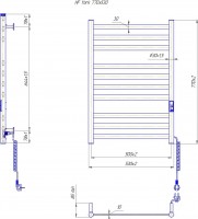 Електрична рушникосушарка HF York  770х530 білий мат MARIO фото 4