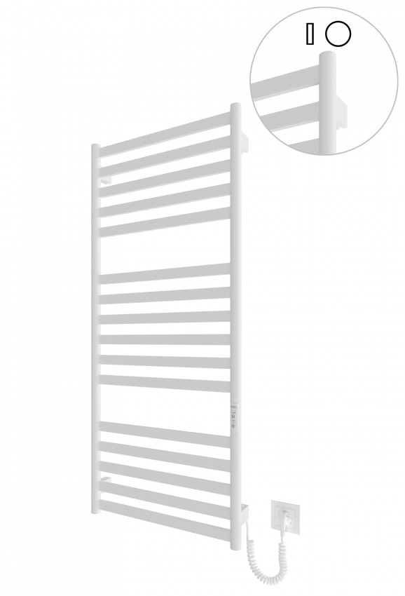 Електрична рушникосушарка HF York 1170х530 білий мат MARIO