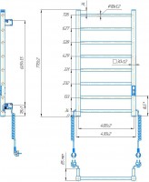 Електрична рушникосушарка HF Leeds  770x430 білий мат MARIO фото 4