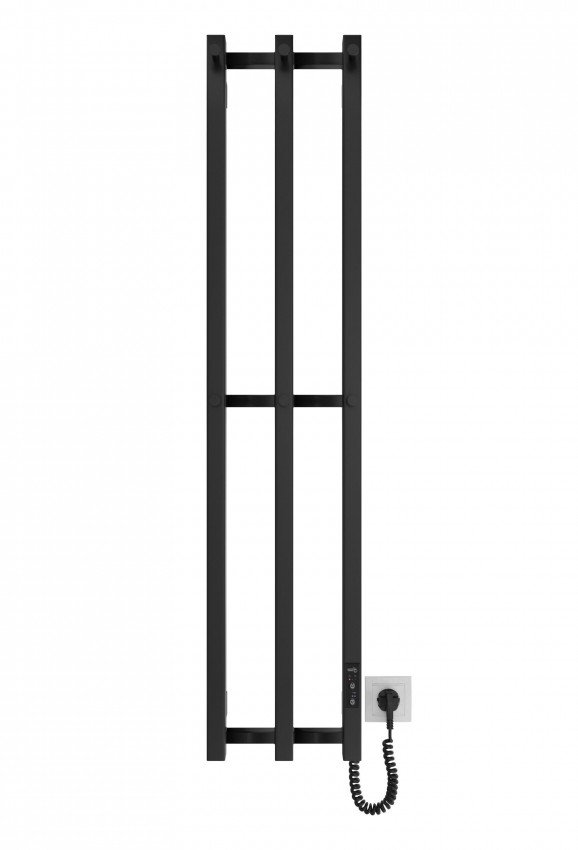 Електрична рушникосушарка HF Slim 1170х250 чорний мат MARIO фото 1