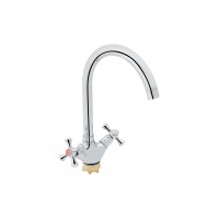 Змішувач для кухні Lamb 278F, Chrome двовентильний LDLAM278FCRM35071 Lidz LIDZ