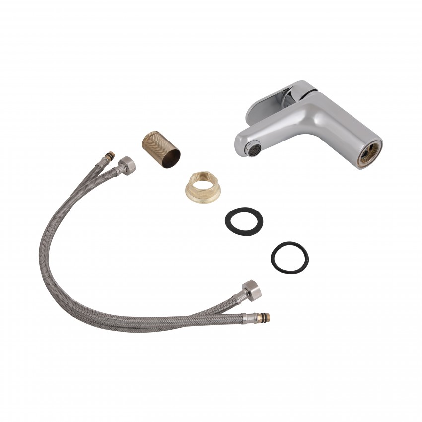 Змішувач для раковини низький Tani 0011F1, Chrome (k40) LDTAN001CRM44959 Lidz LIDZ фото 3