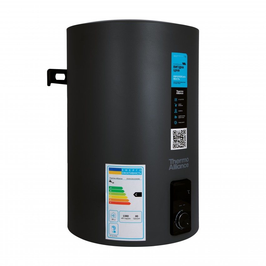 Водонагрівач електричний 50 л Black, вертикальний, сухий ТЕН 2,0 кВт D50V20J2(D)KВ Thermo Alliance Thermo Alliance фото 2