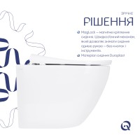 Унітаз підвісний Robin ML Ultra Quiet 490x365x325 мм, White, з сидінням Slim Duroplast/ Soft-close/ MagLock QTROBML26W49621 Qtap QTAP фото 3