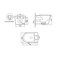 Унітаз підвісний Scorpio ML Ultra Quiet 490x365x325 мм, White, з сидінням Slim Duroplast/ Soft-close/ MagLock QTSCOML26W49622 Qtap QTAP фото 1
