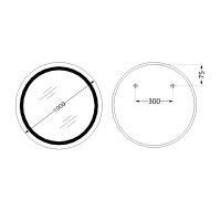 Дзеркало настінне Taurus (TA1) R1000 мм, кругле, з LED-підсвіткою Touch, антизапотіванням, димером QTAP фото 1