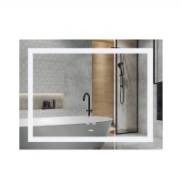 Дзеркало настінне Kubis (KU1) 1200х800 мм, прямокутне, з LED-підсвічуванням Touch, антизапотіванням, димером, рег. яскравості Lidz LIDZ