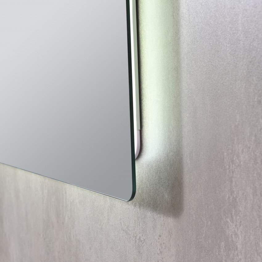 Дзеркало настінне Taurus (TA2) 800×600 мм, прямокутне, з LED-підсвіткою Touch, антизапотіванням, димером, рег. темп. кольору (3000-6500K) Qtap QTAP фото 2