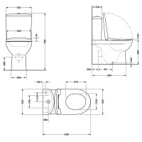 Унітаз підлоговий Arvin Ultra Quiet 630×350×795 мм, White, з сидінням Slim Duroplast / Soft-close / Quick Release QTARV27W49259 Qtap QTAP фото 1